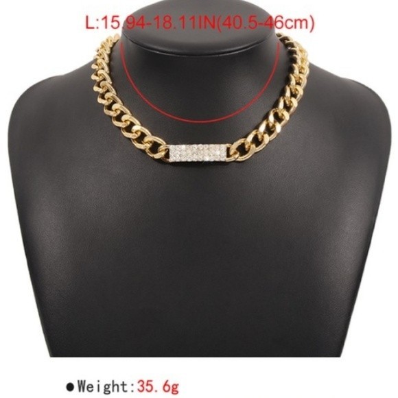 💎💞Square Rhinestone Pendent Choker! - Picture 3 of 11